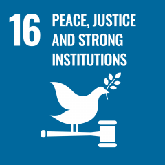 UN SDG - Peace, Justice and Strong Institutions Icon