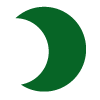 dark green crescent icon