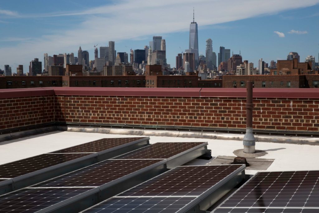 Solar Panels on city roof