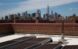 Solar Panels on city roof