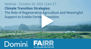 FAIRR x Domini Webinar October 29 post tile